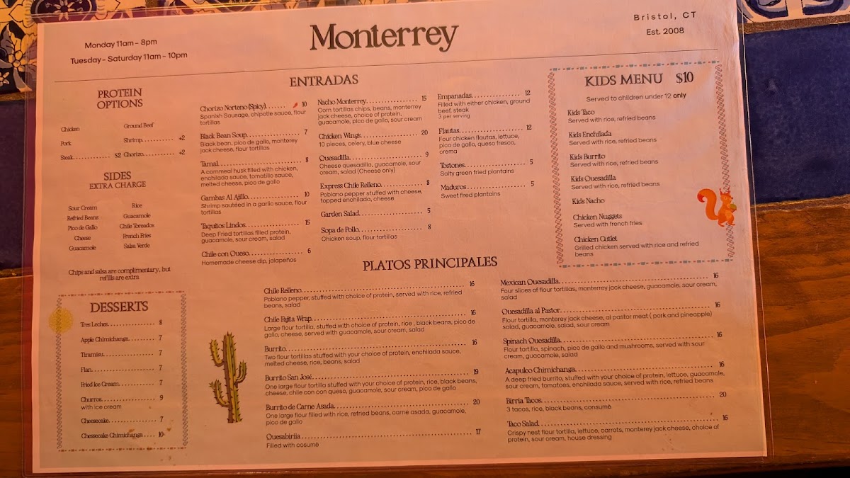 Monterrey Mexican Restaurant Menu-3