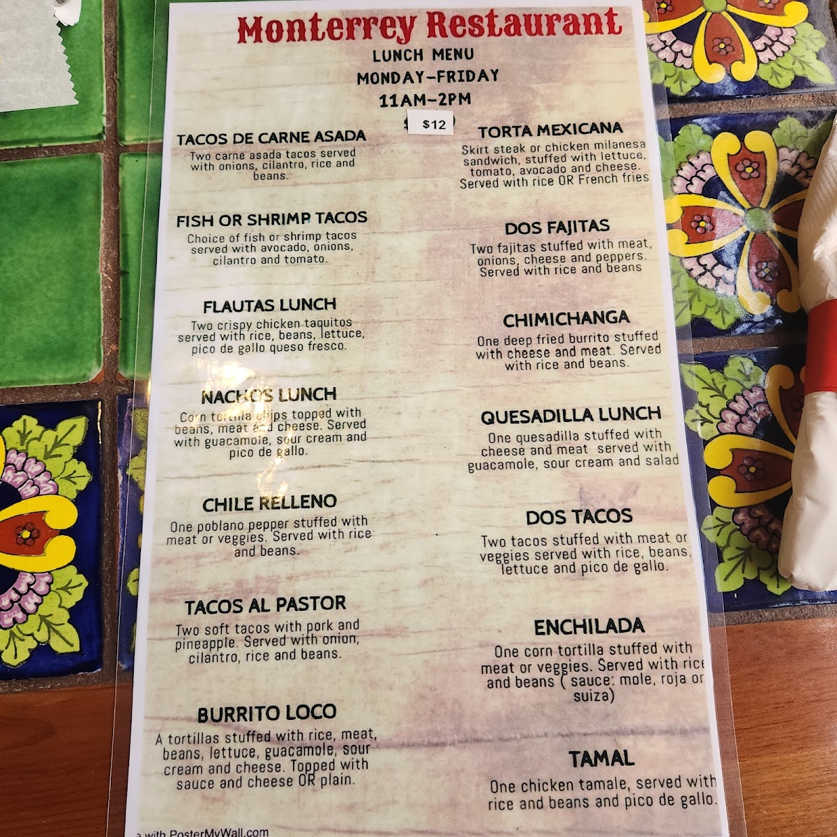 Monterrey Mexican Restaurant Menu-5